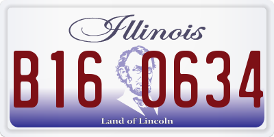 IL license plate B160634