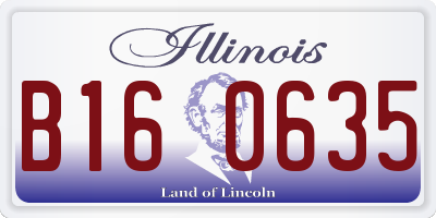 IL license plate B160635