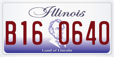 IL license plate B160640