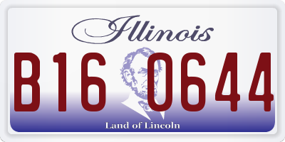 IL license plate B160644