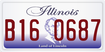 IL license plate B160687