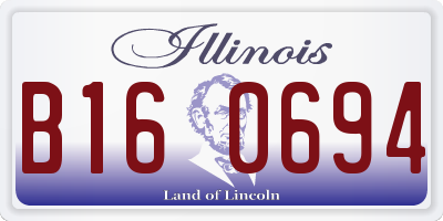 IL license plate B160694
