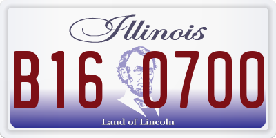 IL license plate B160700