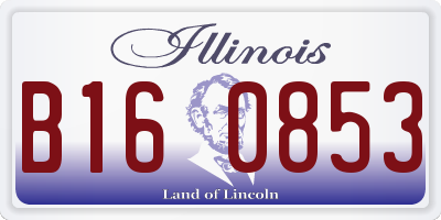 IL license plate B160853
