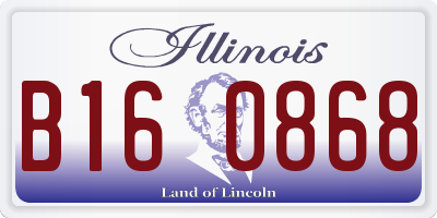 IL license plate B160868