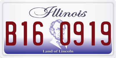 IL license plate B160919