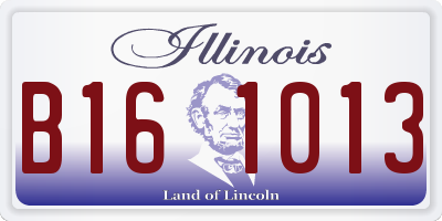 IL license plate B161013