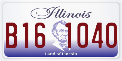 IL license plate B161040