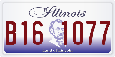 IL license plate B161077