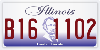 IL license plate B161102