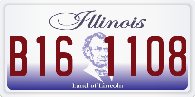 IL license plate B161108