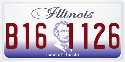IL license plate B161126