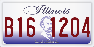 IL license plate B161204