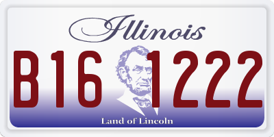 IL license plate B161222
