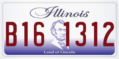 IL license plate B161312