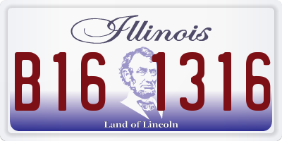 IL license plate B161316