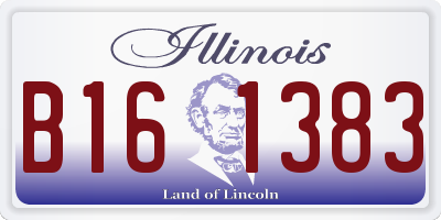 IL license plate B161383