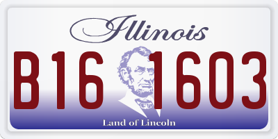 IL license plate B161603