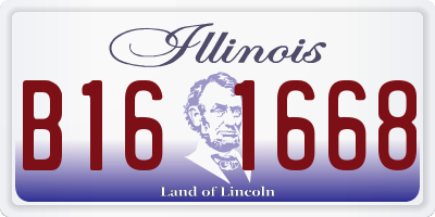 IL license plate B161668