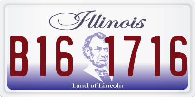 IL license plate B161716