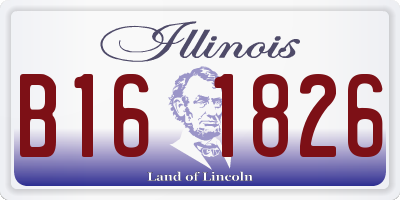 IL license plate B161826