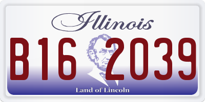 IL license plate B162039