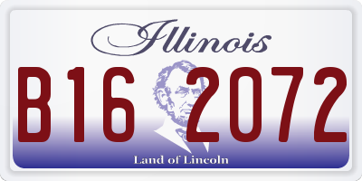 IL license plate B162072