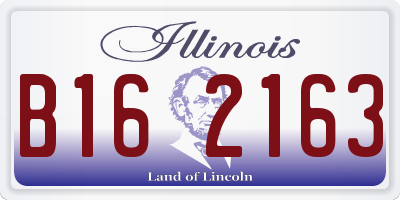IL license plate B162163