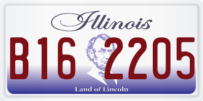 IL license plate B162205