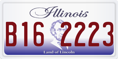 IL license plate B162223