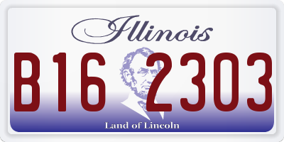 IL license plate B162303