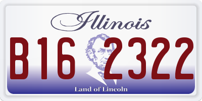 IL license plate B162322