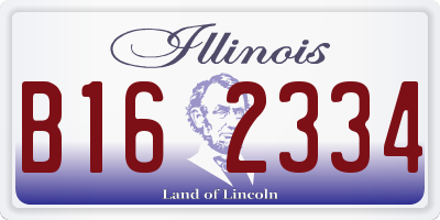 IL license plate B162334