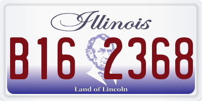 IL license plate B162368