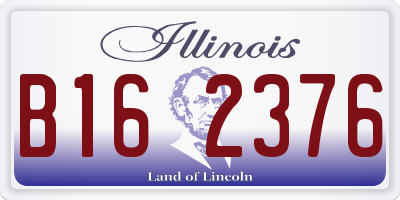 IL license plate B162376