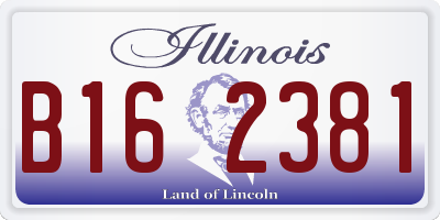 IL license plate B162381