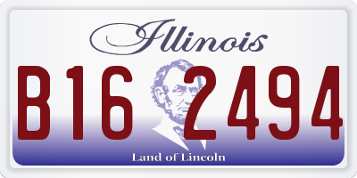IL license plate B162494
