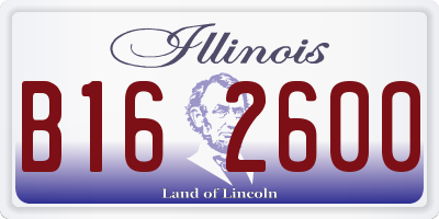 IL license plate B162600
