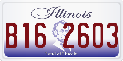 IL license plate B162603