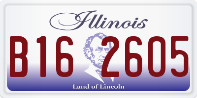 IL license plate B162605