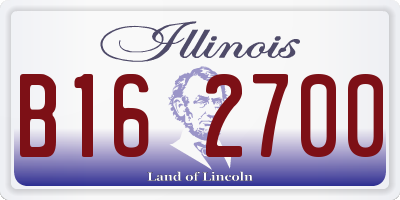 IL license plate B162700