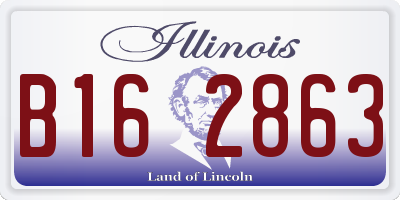 IL license plate B162863
