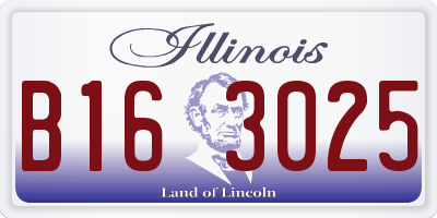 IL license plate B163025