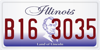 IL license plate B163035