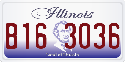 IL license plate B163036