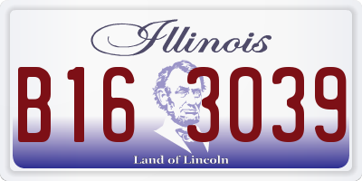 IL license plate B163039