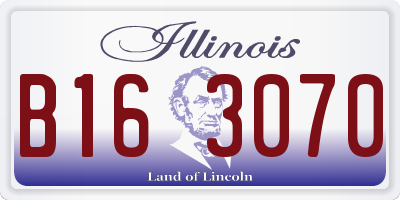 IL license plate B163070