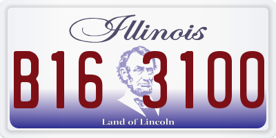 IL license plate B163100