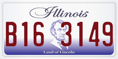 IL license plate B163149