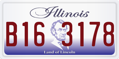 IL license plate B163178
